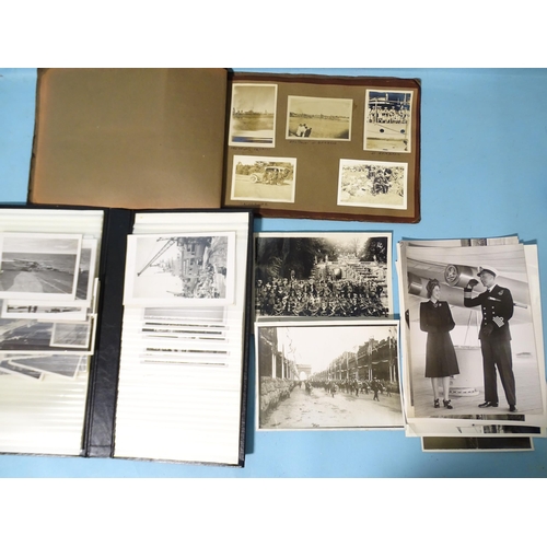 197 - A quantity of mainly WWII naval photographs of HMS Nelson, Scapa Flow, Gibraltar and Rosyth 1942, SS... 