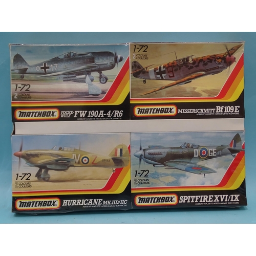 277 - Matchbox, 50th Anniversary World War II Fighters PK-1011 gift pack of four model kits, unopened in p... 