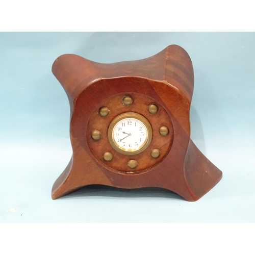 370 - A WWI wooden propeller boss clock, the back marked T7448-RAF 1A-100HP-BE2C-D2769-P2835MM D No.2504, ... 