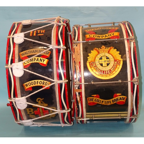 390 - A Boys Brigade marching band bass drum, 