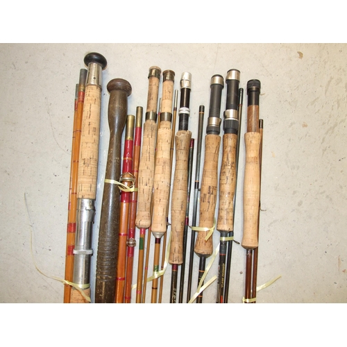 404 - A Japanese split cane five-piece trout fly rod and a larger Japanese split cane rod, in hand-made bo... 