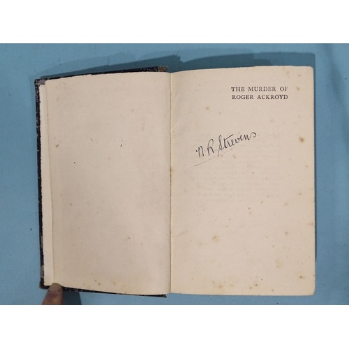 43 - Christie (Agatha), The Murder of Roger Ackroyd, 1st edn, signed, inscribed on end paper 