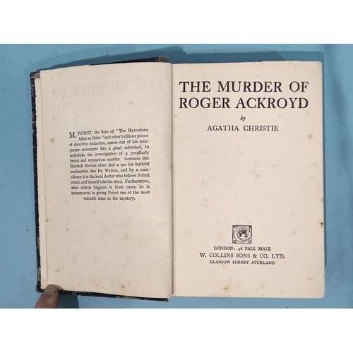 43 - Christie (Agatha), The Murder of Roger Ackroyd, 1st edn, signed, inscribed on end paper 