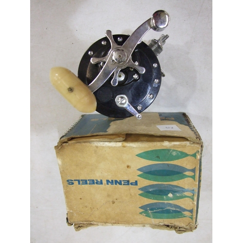 435 - A Penn Long Beach 67 multiplying reel, two Mitchell 624, Mitchell 600, Mitchell 602 reels, (all in u... 