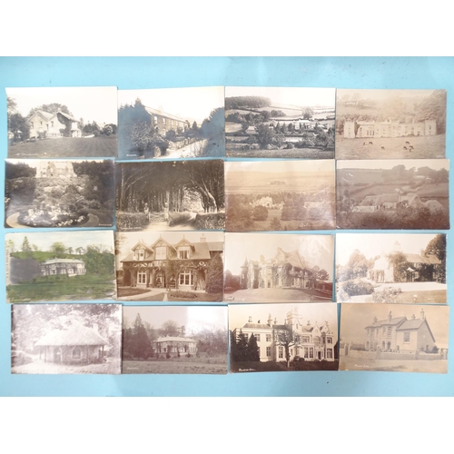 52 - Thirty-eight W R Gay RP postcards of large houses, mainly in Devon.... 