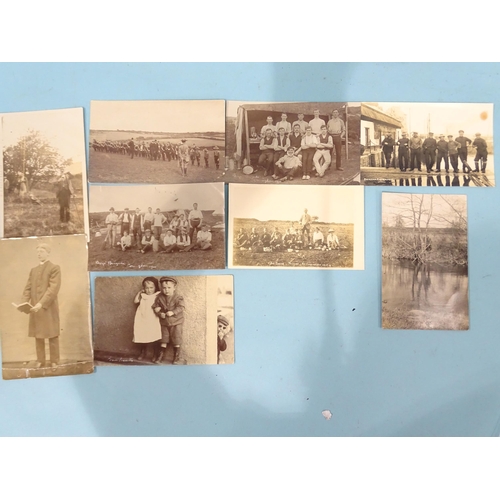 58 - Three W R Gay RP postcards of Boys Brigade 1910, one of Boy Scouts 1919, another of Brixham fisherme... 