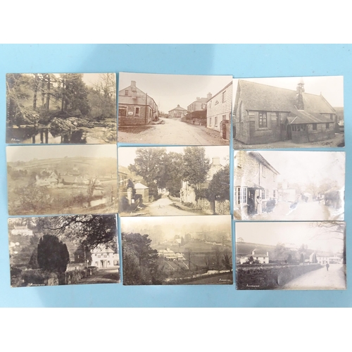 62 - Twenty-seven W R Gay RP postcards of Avonwick and the River Avon, including Coronation Day 1911, Avo... 