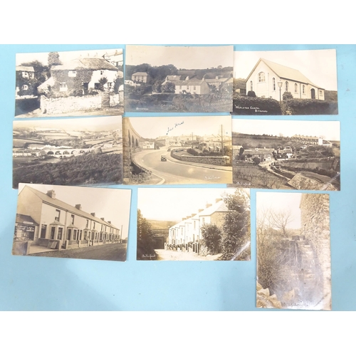 68 - Nine W R Gay RP postcards of Bittaford, including Bittaford Mill, the 