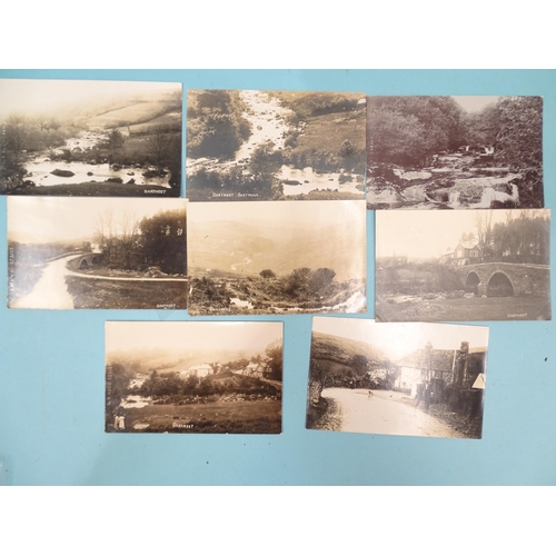 74 - Sixteen W R Gay RP postcards of Dartmeet, many of the road bridge and clapper bridge.... 