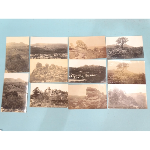 76 - Twenty-four W R Gay RP postcards of Dartmoor tors.