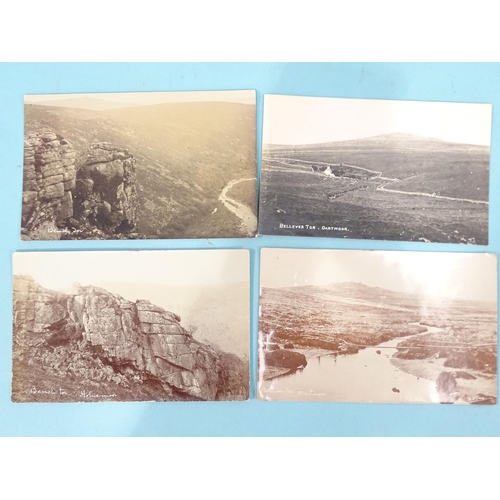 76 - Twenty-four W R Gay RP postcards of Dartmoor tors.