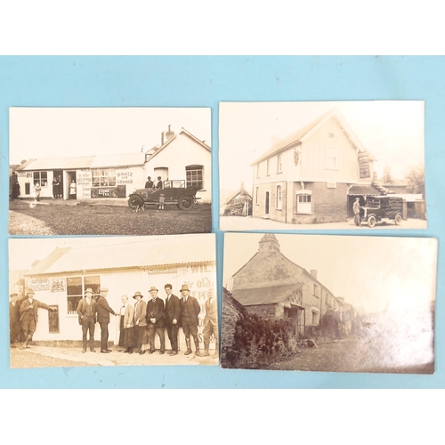 81 - Nineteen W R Gay RP postcards of Diptford, including the Rising Sun Inn with Norman Baker's van, rec... 