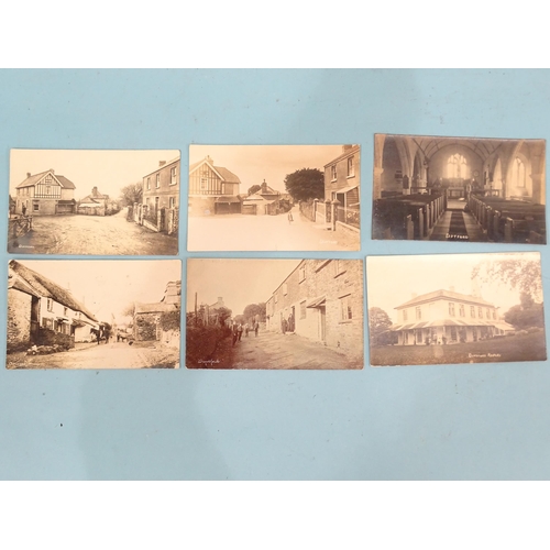 81 - Nineteen W R Gay RP postcards of Diptford, including the Rising Sun Inn with Norman Baker's van, rec... 