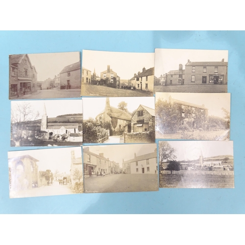 83 - Twenty-three W R Gay RP postcards of Ermington and River Erme, including the church, vicarage, Metho... 