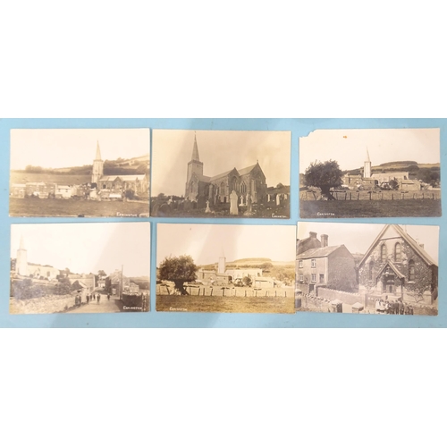 83 - Twenty-three W R Gay RP postcards of Ermington and River Erme, including the church, vicarage, Metho... 