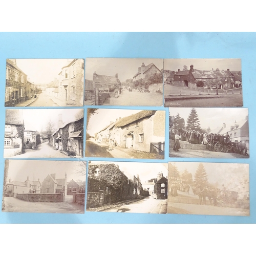 89 - Twenty-three W R Gay RP postcards of Holberton, including two of a wedding, the church, street scene... 