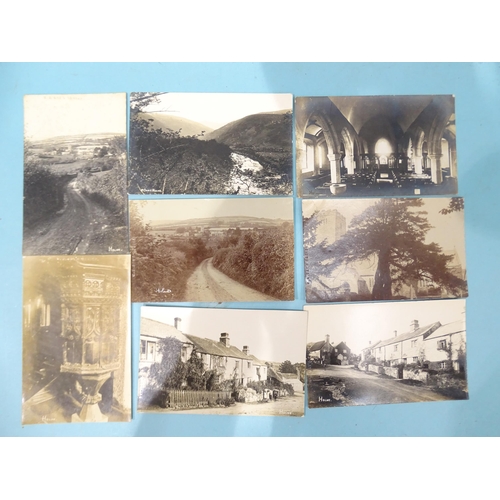 90 - Twenty-two W R Gay RP postcards of Holne, including Holne Chase, Holne Vicarage, Holne Park, church,... 