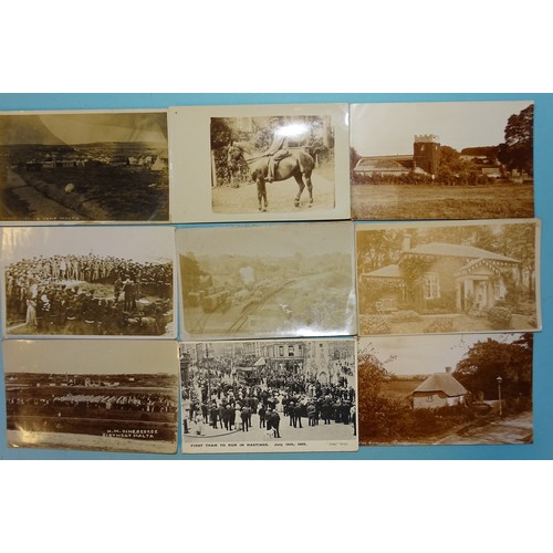 146 - Thirty-three mainly RP postcards, including: Miner's Gala 1907, the First Tram to run in Hastings 19... 