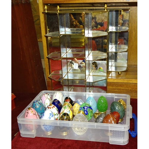 102 - A collection of twenty various Franklin Mint eggs circa 1988-1990 and five others, together with thr... 