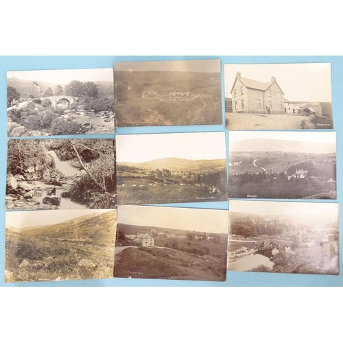 47 - Eighteen W R Gay RP postcards of Dartmoor, including Hexworthy, Huccaby, Watersmeet and Virtuous Lad... 