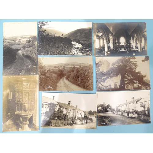 47 - Eighteen W R Gay RP postcards of Dartmoor, including Hexworthy, Huccaby, Watersmeet and Virtuous Lad... 