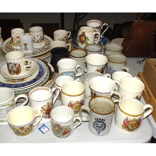 130 - A collection of five royal commemorative plates by Aynsley, two Coalport, three Wedgwood and one Cav... 