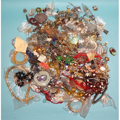 150 - A large quantity of costume jewellery.