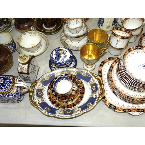 18 - A collection of 19th century and later tea ware, with other miscellaneous ceramics.