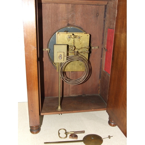 53 - B W Nix, Exeter, a late-19th/early-20th century walnut bracket clock in the Aesthetic taste, with tw... 