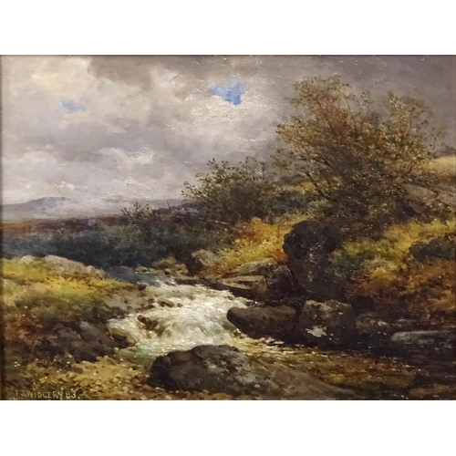 12 - Frederick John Widgery (1861-1942) MOORLAND SCENE WITH STREAM AND ROCKS Signed oil on canvas, dated ... 