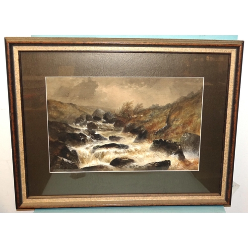 12 - Frederick John Widgery (1861-1942) MOORLAND SCENE WITH STREAM AND ROCKS Signed oil on canvas, dated ... 