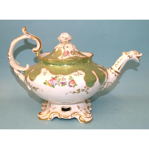 122 - Two mid-19th century English porcelain teapots and covers, possibly H R Daniel, (one cracked).... 