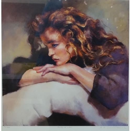 35 - Robert Oscar Lenkiewicz (1941-2002), 'Study of Lisa', a limited-edition print, 191/750, signed in pe... 