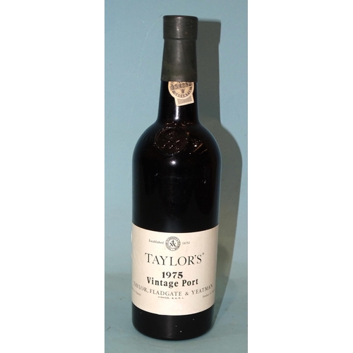 466 - Taylors, 1975 Vintage Port, 75cl, one bottle, nine bottles of various wines and one bottle of Grants... 