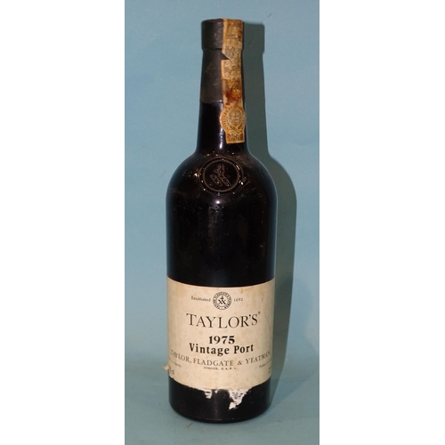 467 - Taylors, 1975 Vintage Port, 21%, 75cl, (label good, low neck).