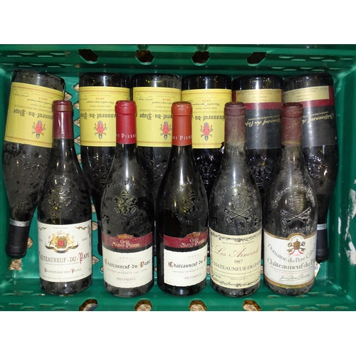 475 - Chateauneuf-Du-Pape, Tesco 2010, three bottles, 2011 one bottle, 2004 two bottles and five others, v... 