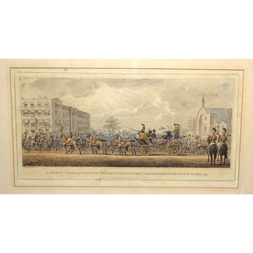 34 - After J R Cruickshank, 'Her Majesty Queen Caroline Returning from the House of Lords 1820', Pub. G H... 