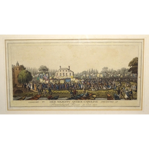 34 - After J R Cruickshank, 'Her Majesty Queen Caroline Returning from the House of Lords 1820', Pub. G H... 