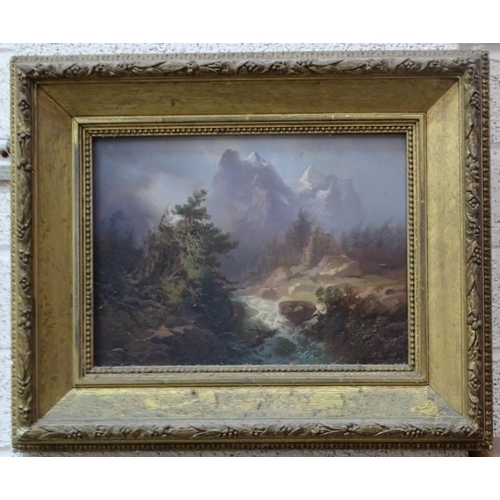 15 - Late 19th century continental school, an indistinctly signed oil on board, title verso 