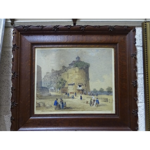 60 - A late 19th century Continental unsigned watercolour, 