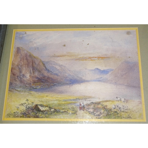 17 - A mid-19th century unframed watercolour, 