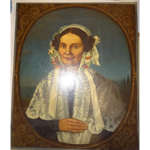 17 - A mid-19th century unframed watercolour, 