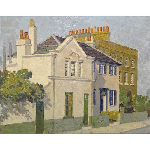 83 - E G Turner (early-20th century), 'Street view of buildings', (possibly Craven Gardens, Wimbledon SW1... 