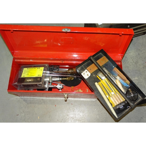 31 - A selection of engineering and other tools in five tool boxes.