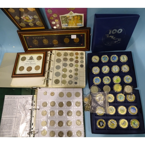 123 - A large collection of British and foreign coinage, including British decimal contained in two albums... 