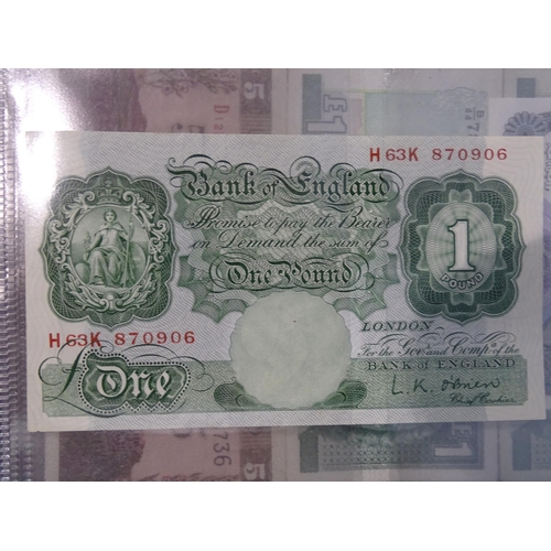 124 - A collection of various British and foreign bank notes contained in an album.