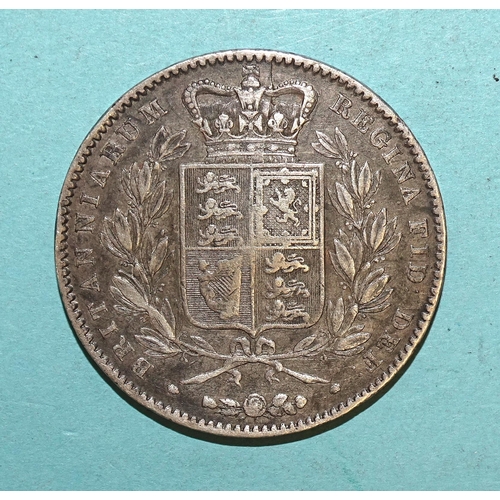 158 - Victoria (1837-1901), an 1844 crown (Cinquefoil stops), young head.