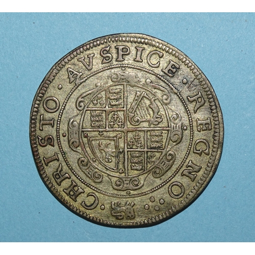 168 - Charles I (1624-1649), York Mint, half-crown, anomalous (type 4) mm lion, struck in base metal, 35mm... 