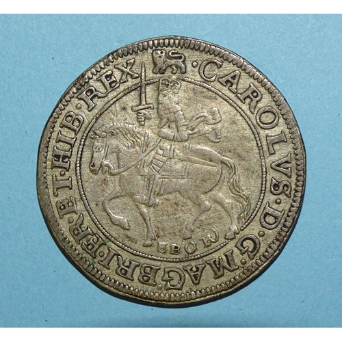 168 - Charles I (1624-1649), York Mint, half-crown, anomalous (type 4) mm lion, struck in base metal, 35mm... 