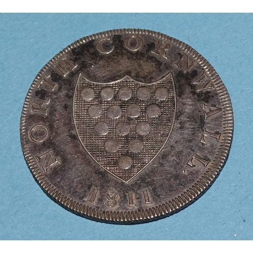 170 - North Cornwall, 1811 silver twelve-penny token sold by Morgan, 12 Rathbone Place, London, 3.5g.... 